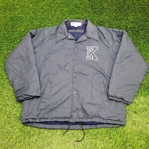 Vintage Kentucky Coach Jacket Large 25x29 Blue Sherpa-Lined